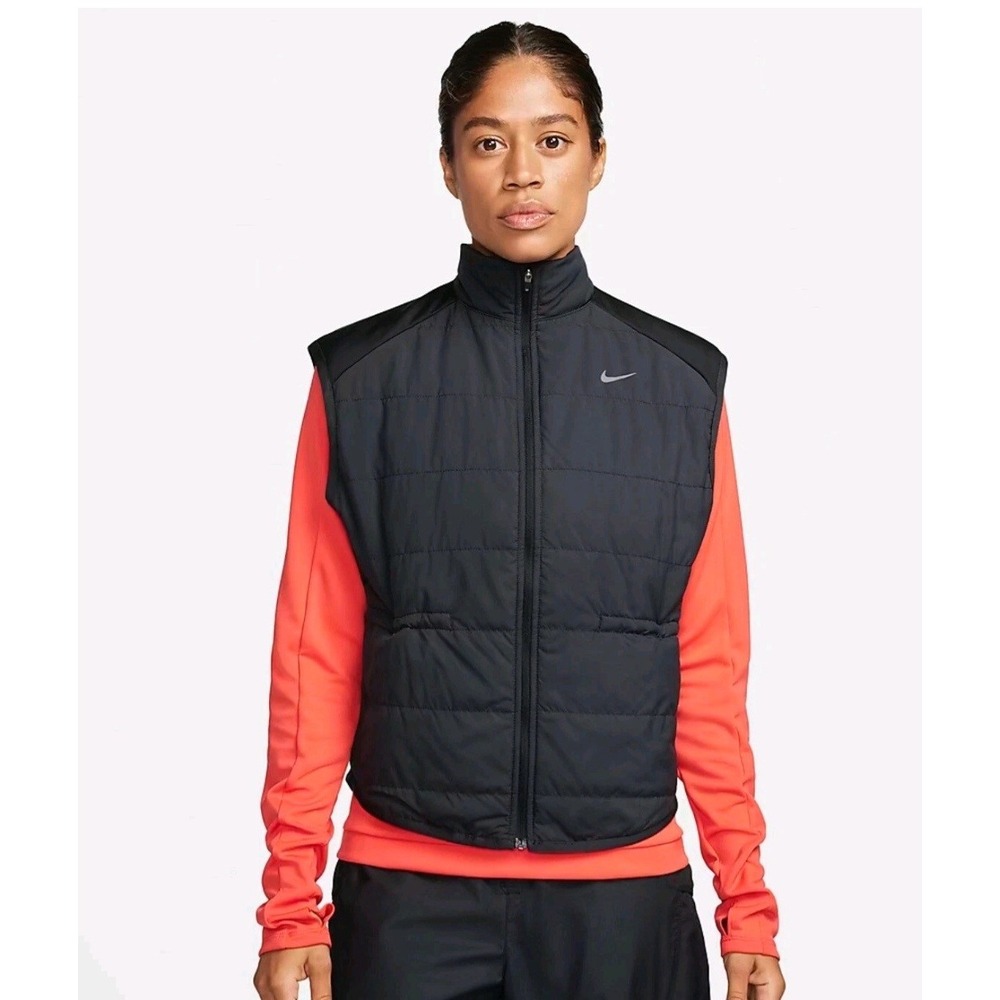 Nike Therma-FIT Womens Running Vest Black Quilted Puffer FB7537-010 Large NWT - Picture 3 of 8